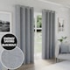 image 1 of Enhanced Living Austin 100% Blackout, Thermal Grey Curtains with Eyelet Header (PAIR) - 46x72 inch (117x183cm)