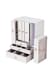 image 3 of Living and Home Free Standing Faux Leather Jewellery Box | White