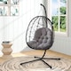 image 2 of Living and Home Thick Hanging Egg Swing Chair Cushion - Dark Grey | Grey | Dark Grey