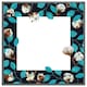 image 1 of Watercolour blue leaf frame (Picture Frame) Grey | L