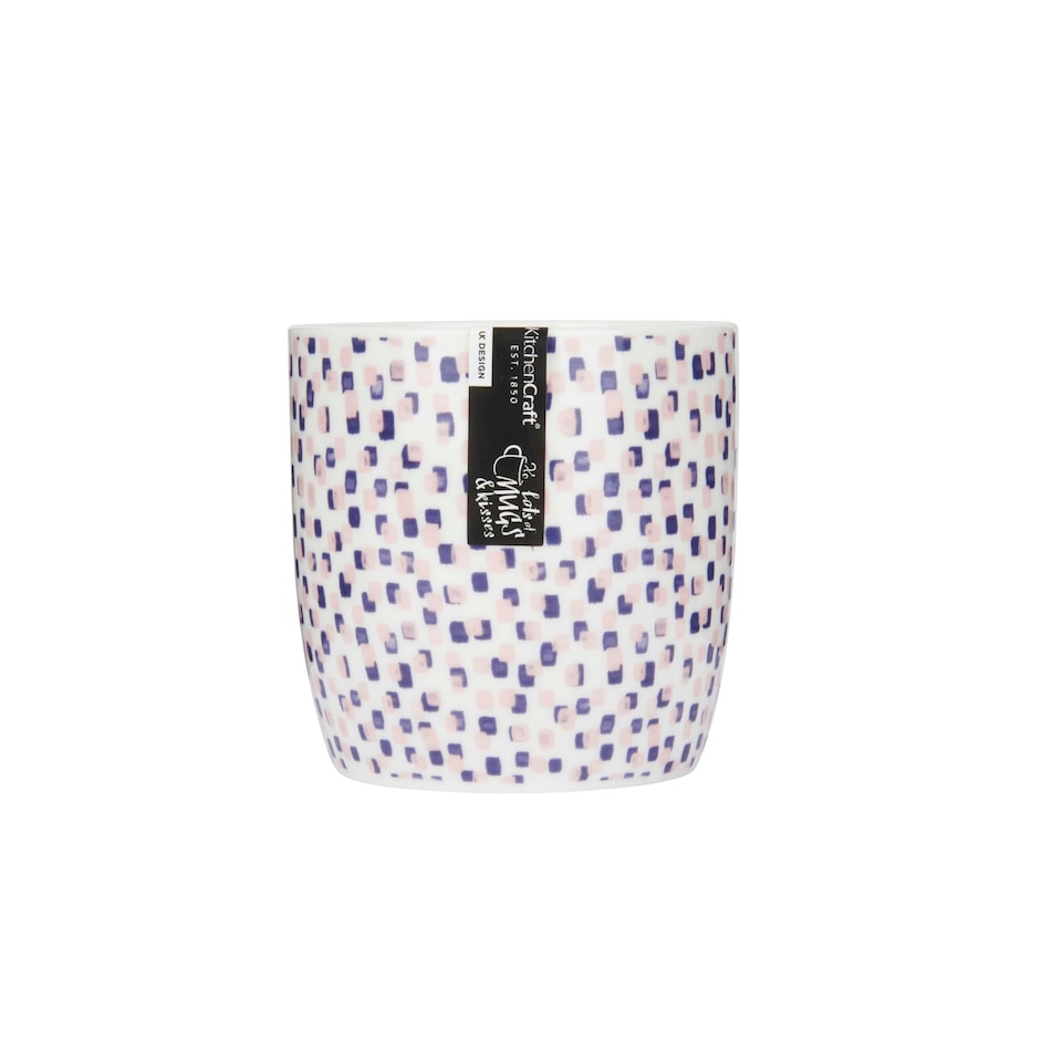 image 1 of KitchenCraft China 425ml Geometric Square Barrel Shaped Mug | Multi
