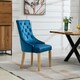 image 4 of Ravenna Velvet Dining Chairs - Set of 2 - Blue