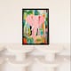 image 2 of Pink Jungle Animal Fun Multicoloured Elephant Black Framed Wall Art Print A4