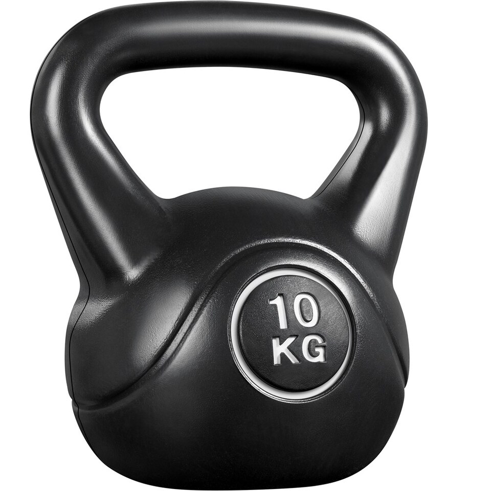 image 1 of Yaheetech 10KG HDPE Coated Kettle Bells for Fitness Workout | Black | 10