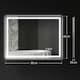 image 7 of HOMCOM 600 x 800 mm Bathroom Mirror with Bluetooth Lights Demister Pad Silver