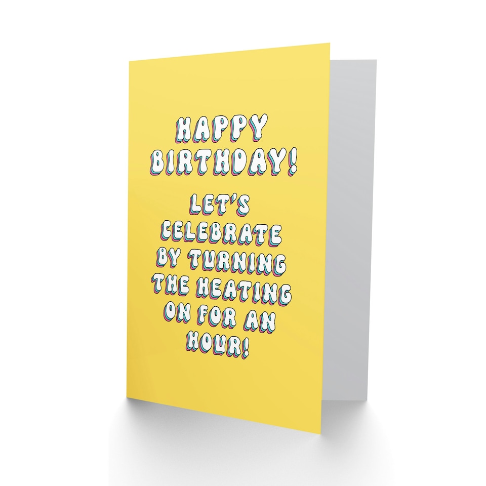 image 1 of Celebrate Turn Heat On Cold Weather Woman Her Funny Birthday Card