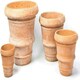 image 3 of Primrose Garden Terracotta Round Rolled Rim Patio Planter Pot 27cm