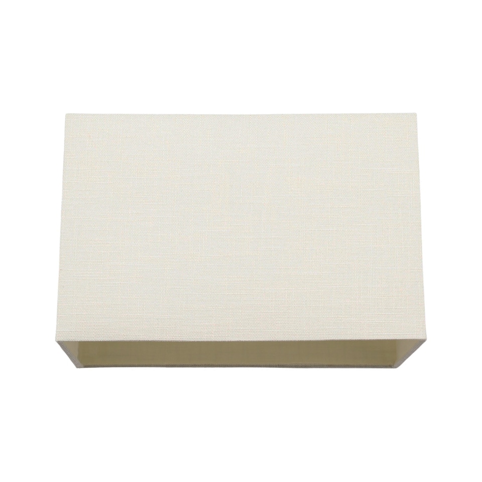 image 1 of Large Rectangular Cream Linen Fabric Lamp Shade for Table and Floor Lamp Bases | Cream