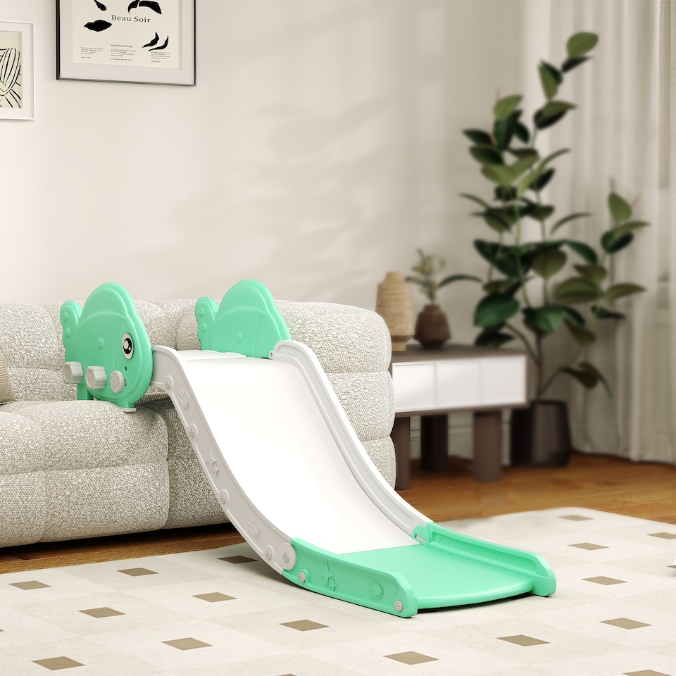 image 1 of AIYAPLAY Kids Sofa Slide, Toddler Slide with 130cm Extended Length, Green