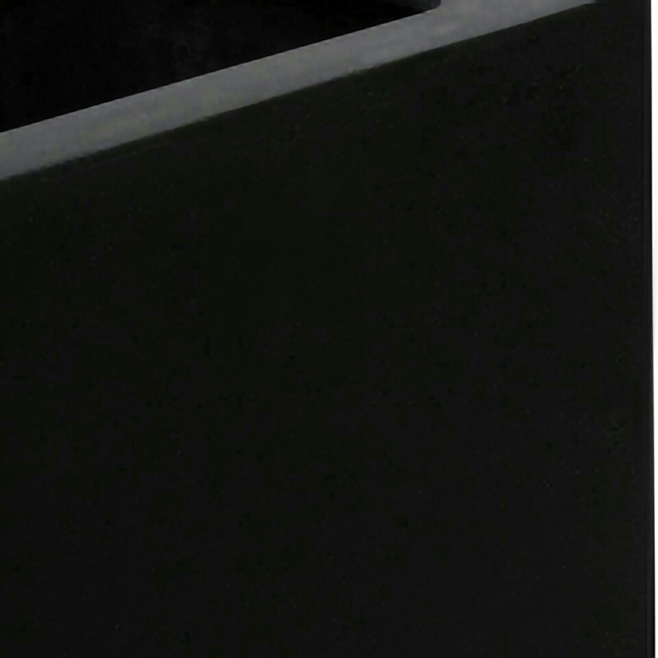 image 1 of Primrose Black Medium Polystone Cube Planter with Drainage Hole and Bung 30cm