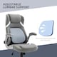 image 5 of Vinsetto Fabric Office Desk Chair with Adjustable Height Tilt Function Grey