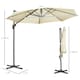 image 5 of Outsunny 3 x 3(m) Cantilever Parasol Garden Umbrella with Base White