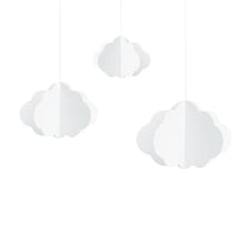 Clouds Baby Shower Hanging Decorations - Pack of 3