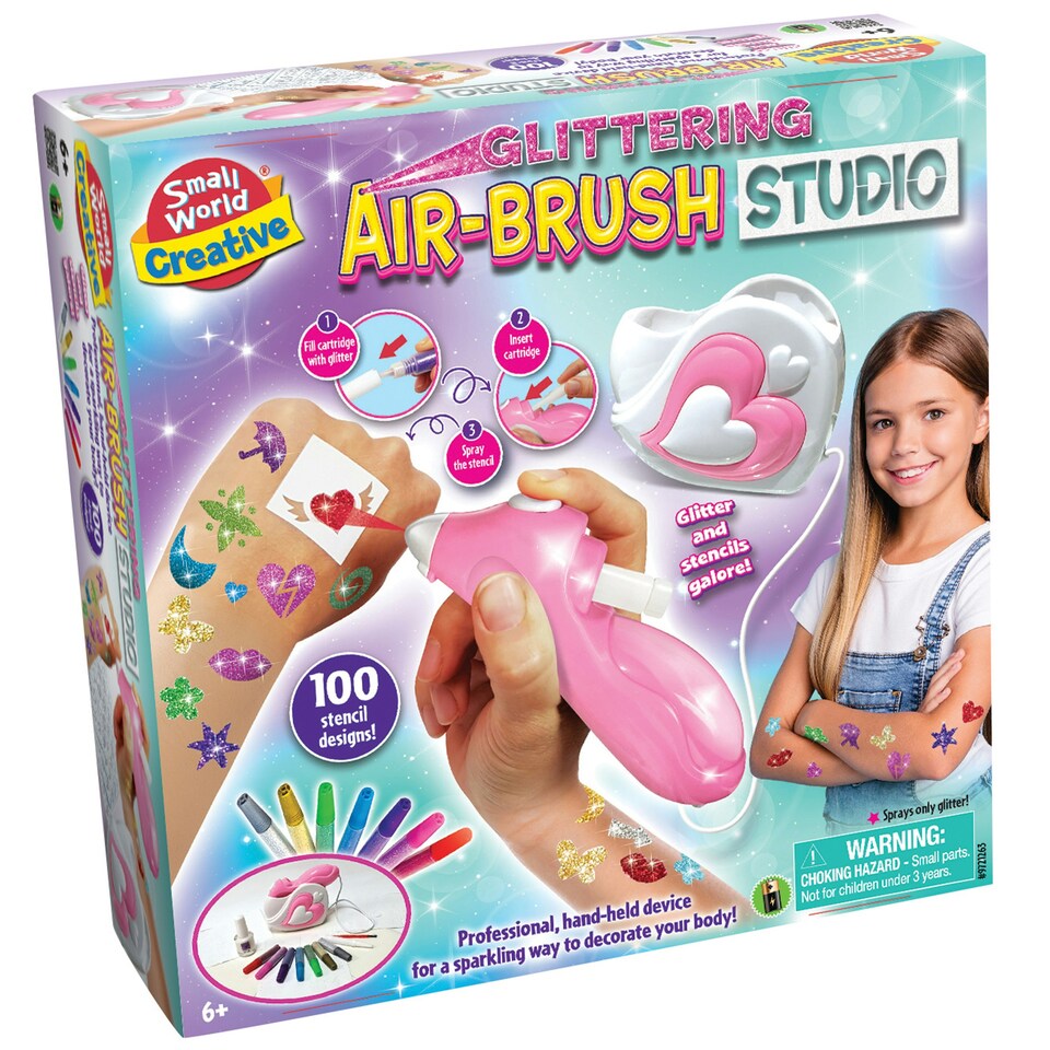 image 1 of Small World Toys Glittering Air-Brush Studio