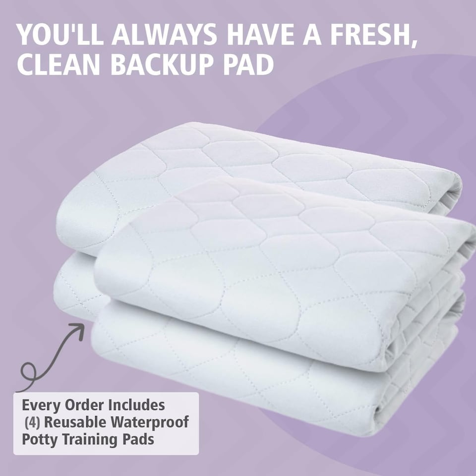 image 1 of Lynmark 4x Toddler Potty Training Bed Pads, Absorbs Up to 1000ml, 85x70cm | White | 4 pack | 4