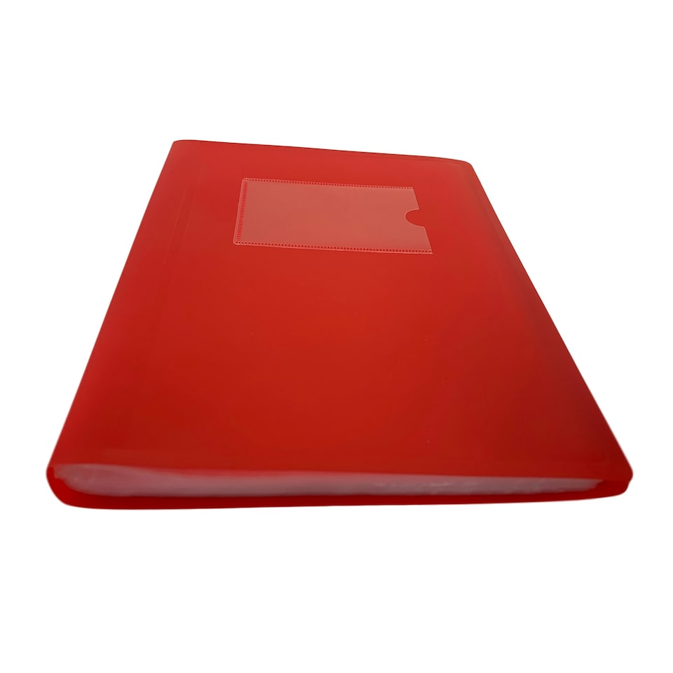 image 1 of A5 Red Flexible Cover 100 Pocket Display Book