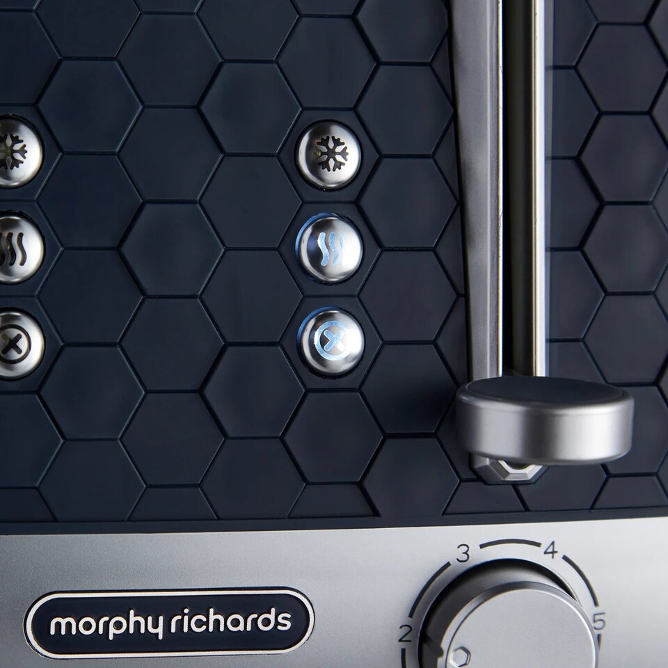 image 1 of Morphy Richards Cassini 4-Slice Toaster Moonless Night | Black | Silver