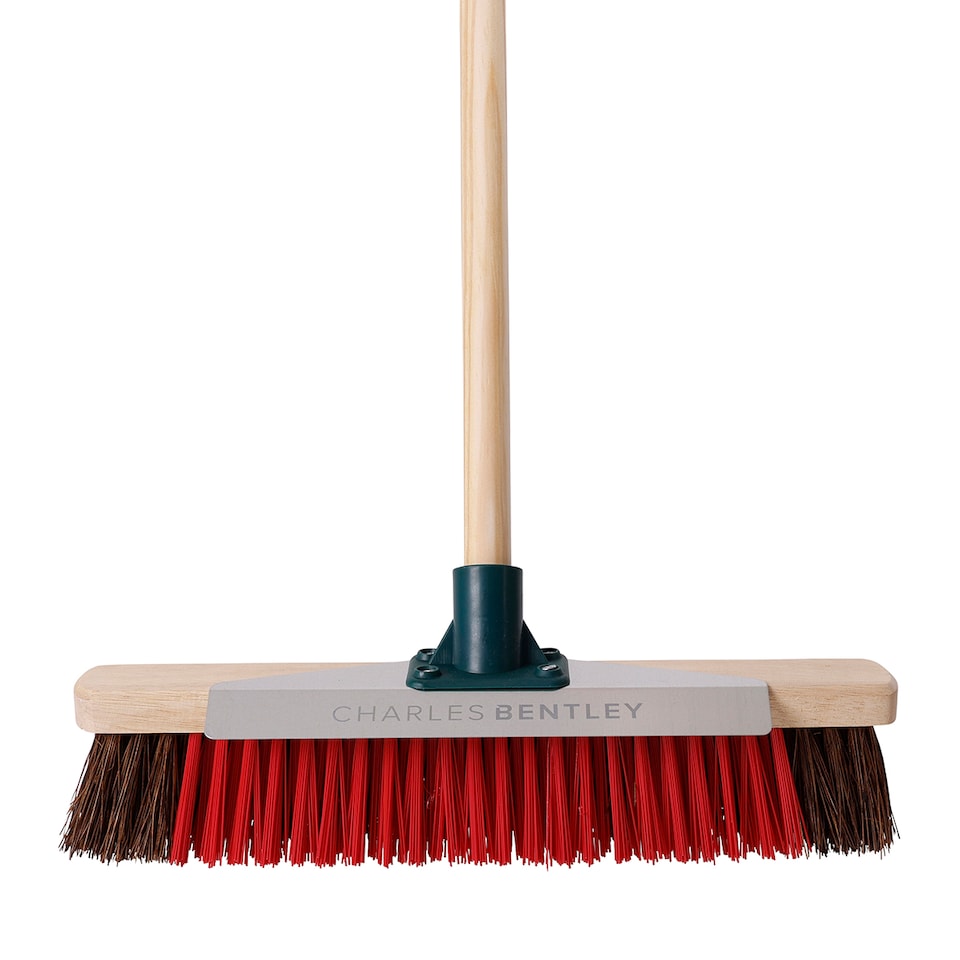 image 1 of Charles Bentley 16" Outdoor Utility Broom with Scraper