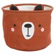 image 3 of 2 Pc Kids Animal Character Storage Baskets Toys Space Saving Organiser Hampers | Brown | Brown Bear