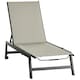 image 1 of Outsunny Outdoor PE Rattan Sun Loungers w/ 5-Position Backrest & Wheels, Grey
