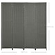 image 3 of HOMCOM 4-Panel Room Dividers, Wave Fibre Freestanding Folding Privacy Screen Panels, Partition Wall Divider for Indoor Bedroom Office, 170 cm, Grey