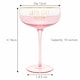 image 3 of Lesser & Pavey Novelty Pink Coupe Cocktail Glass - Let's Get Fizzy