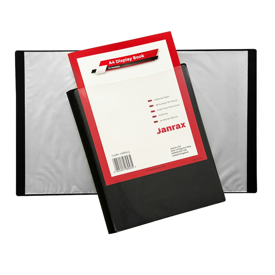 image 1 of Janrax A4 Presentation Display Book 10 Pockets (20 Views)