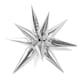 image 1 of Silver 3D Star Air Fill Giant Foil Balloon 95cm / 37 in