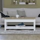 image 4 of Vida Designs Arlington Sliding Top Coffee Table Shaker Side Living Room Table, White & Oak
