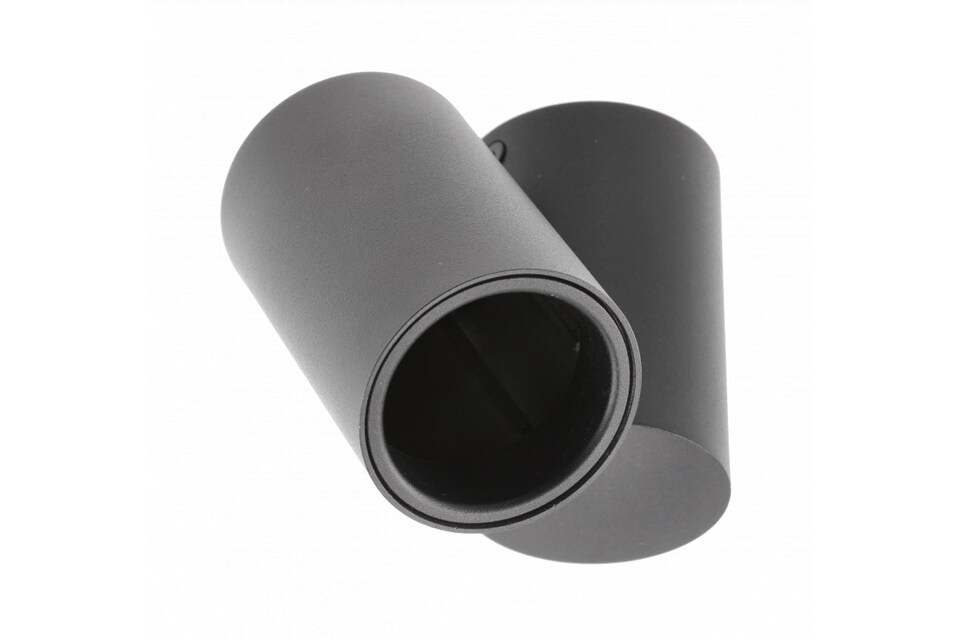 image 1 of CGC LUP Black Single GU10 Adjustable Ceiling and Wall Spotlight | Black | Black | Height: 11.5 cm, Width: 11.6 cm, Spotlight Width: 5.6 cm