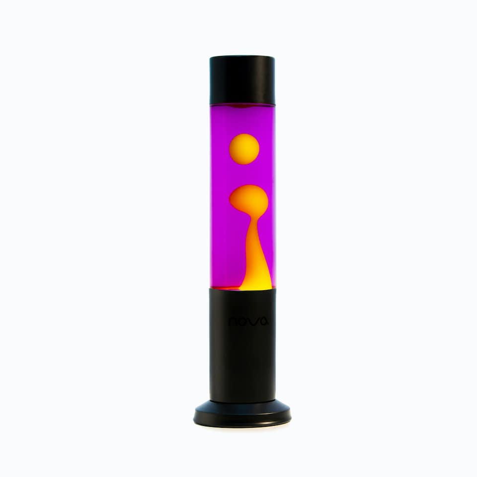 image 1 of Nova Lava Lamp Purple Liquid/Yellow Wax Black