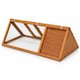 image 2 of Wooden Outdoor Triangle Rabbit Guinea Pig Pet Hutch Run Cage