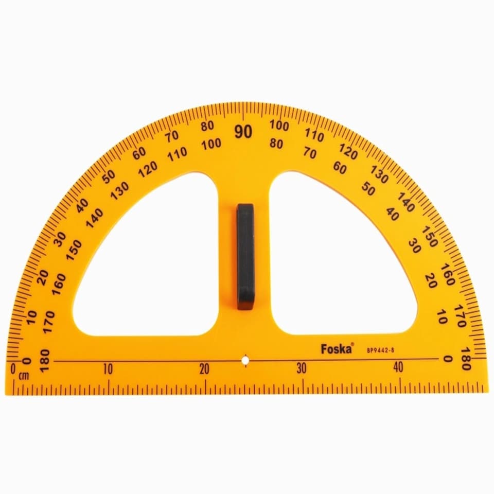 image 1 of 50cm Plastic Removable Handle Teaching Protractor