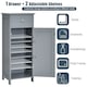 image 6 of COSTWAY Bathroom Storage Cabinet Wooden Cupboard Grey Grey