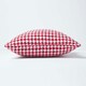 image 2 of Homescapes Houndstooth Cotton Cushion Cover Red - 60 x 60 cm | Red | Red | 60 x 60 cm