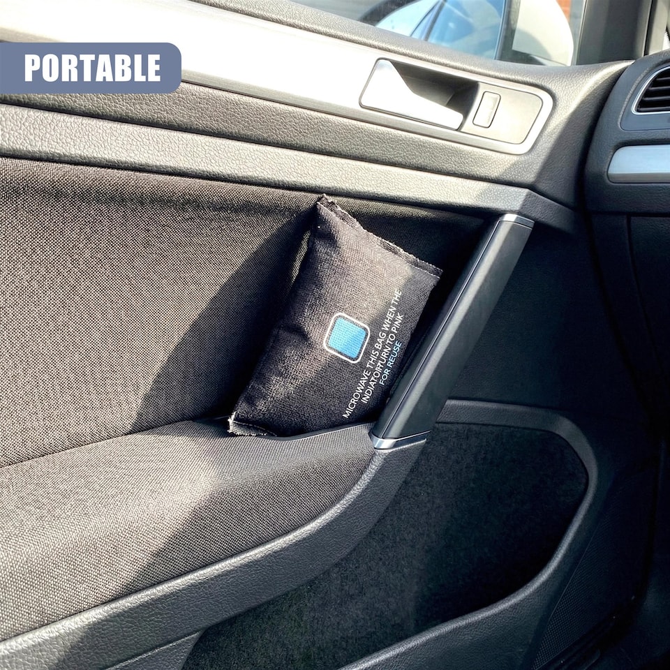 image 1 of GEEZY Reusable Car Dehumidifier Bags Set of 2 350g Activated Carbon Moisture Absorbers