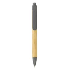 XD Collection Write Responsible Barrel Recycled Paper Pen - Grey/Brown - One Size