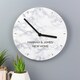 image 3 of Personalised Marble Effect Wooden Clock