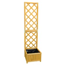 Square Wooden Garden Trellis Planter