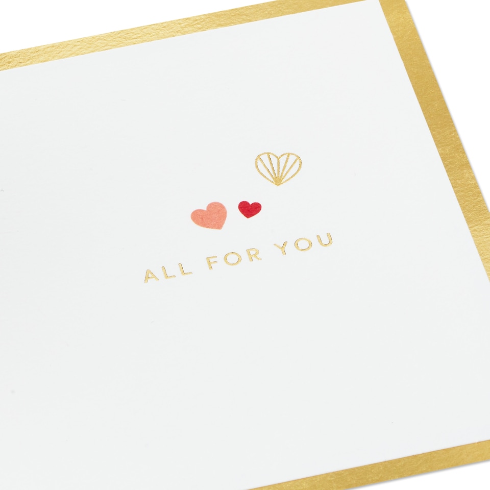 image 1 of Gold & Red Hearts Design 3D & Pop Up Love Card Anniversary, Valentines, Engagement Birthday