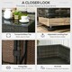 image 6 of Outsunny 8 Pieces Patio Rattan Sofa Set Outdoor Garden Furniture Set Brown