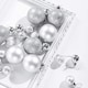 image 4 of 30mm/12Pcs Christmas Baubles Shatterproof Silver,Tree Decorations
