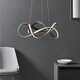 image 3 of Synergy LED Ceiling Pendant Textured Coffee & White Silicone