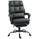 image 1 of HOMCOM Executive Office Chair, PU Leather Desk Chair with Armrests Black