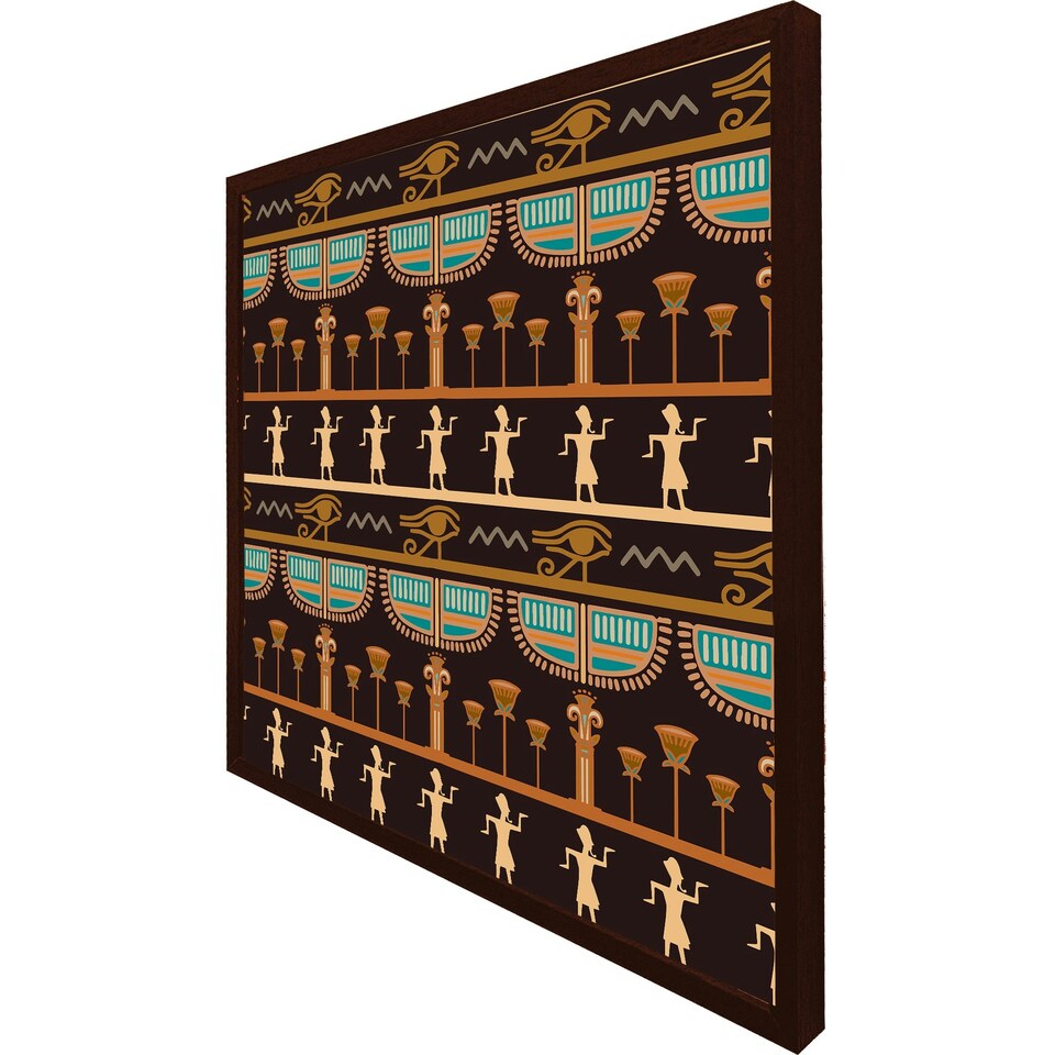 image 1 of Orange & black hieroglyphs (Picture Frame) Black | S