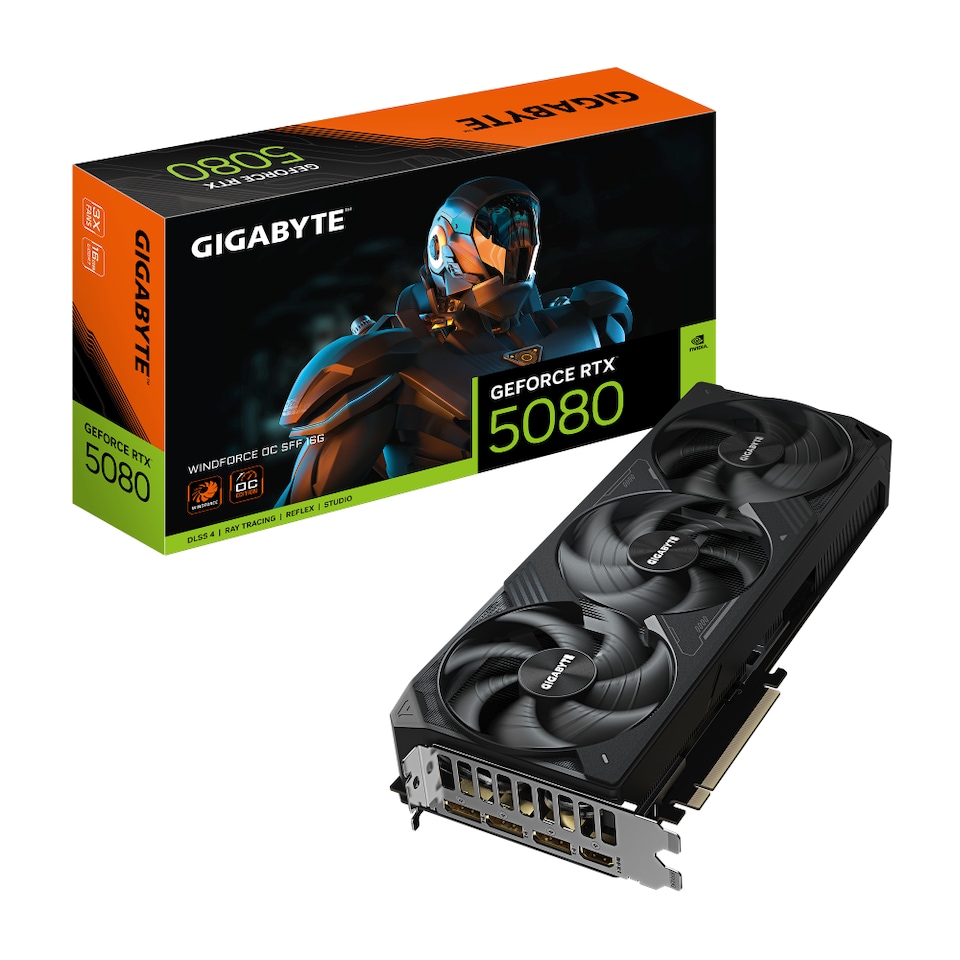 image 1 of GIGABYTE GeForce RTX 5080 WINDFORCE SFF 16GB GDDR7 Graphics Card