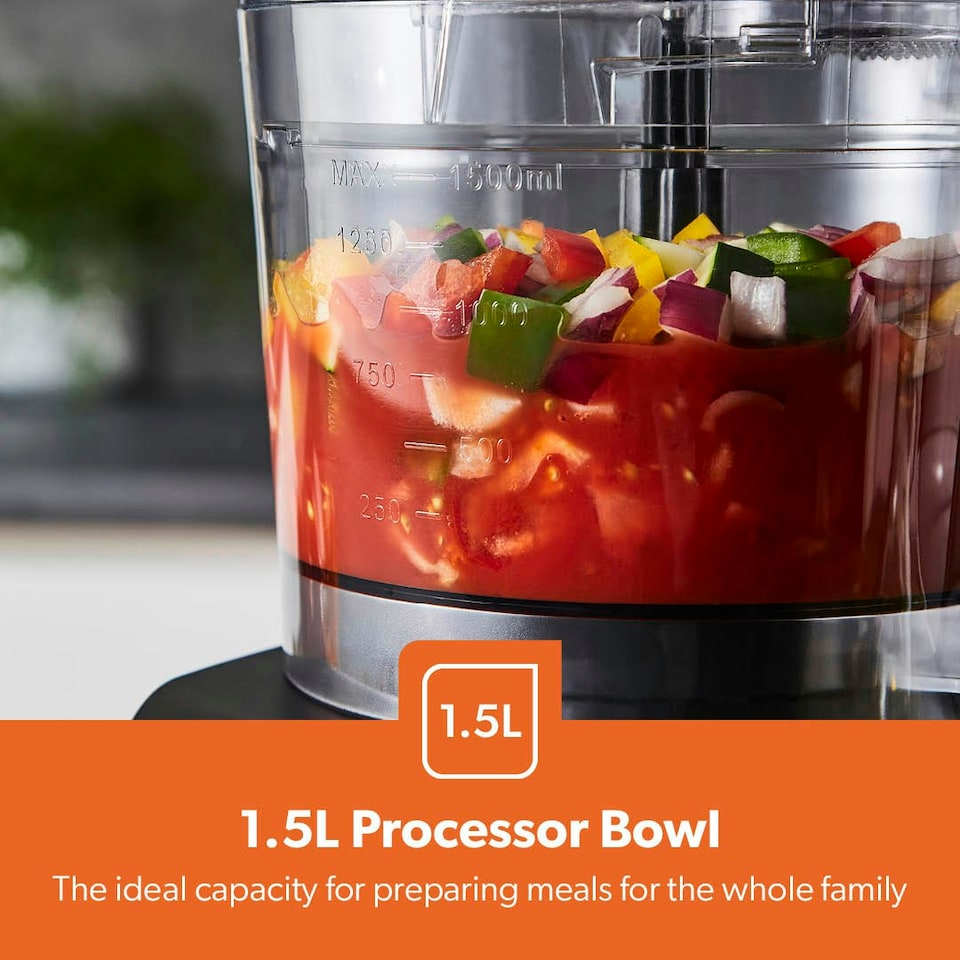 image 1 of GEEPAS 1200W Compact Food Processor | Black