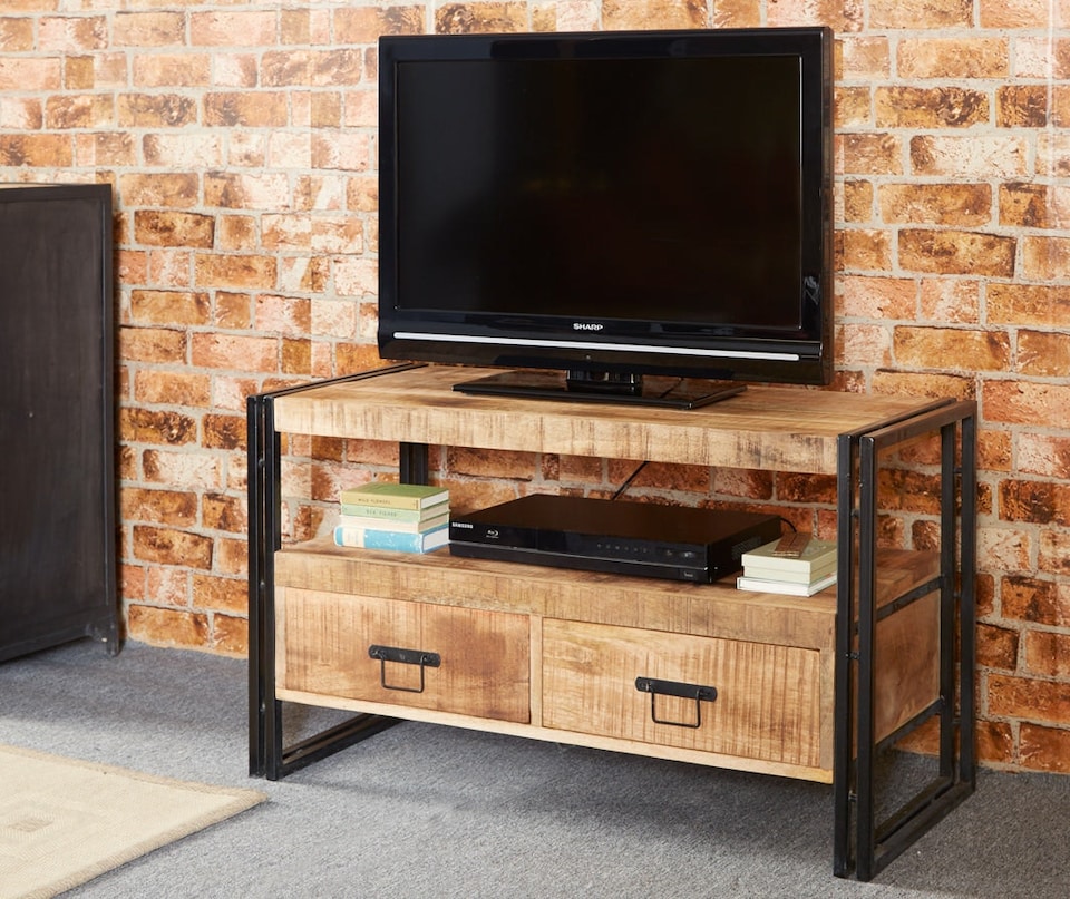 image 1 of Herica Industrial Mintis Tv Cabinet | Brown | 1