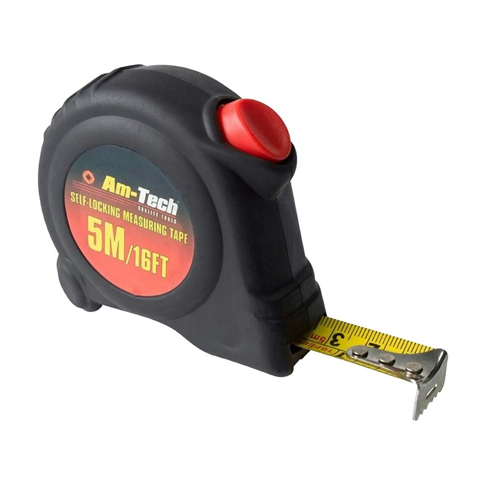 Amtech Self Locking Tape Measure 5m x 19mm - One Colour - One Size