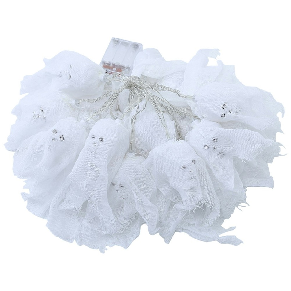 image 1 of Living and Home Halloween LED Skull String Lights - Colorful